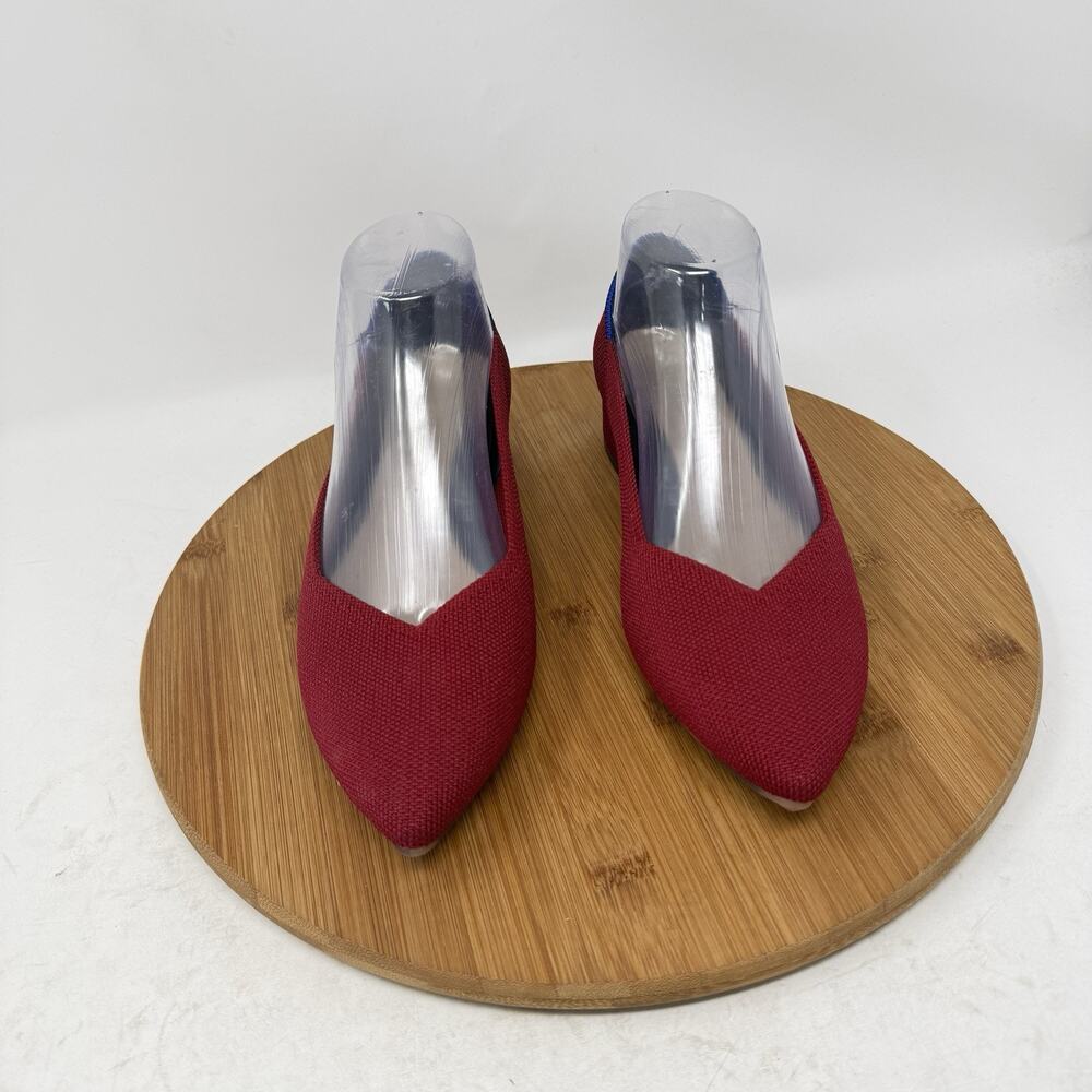 Rothys The High Point Pointed Toe Heels Autumn Red Career Office Womens 7.5 - Picture 2 of 9